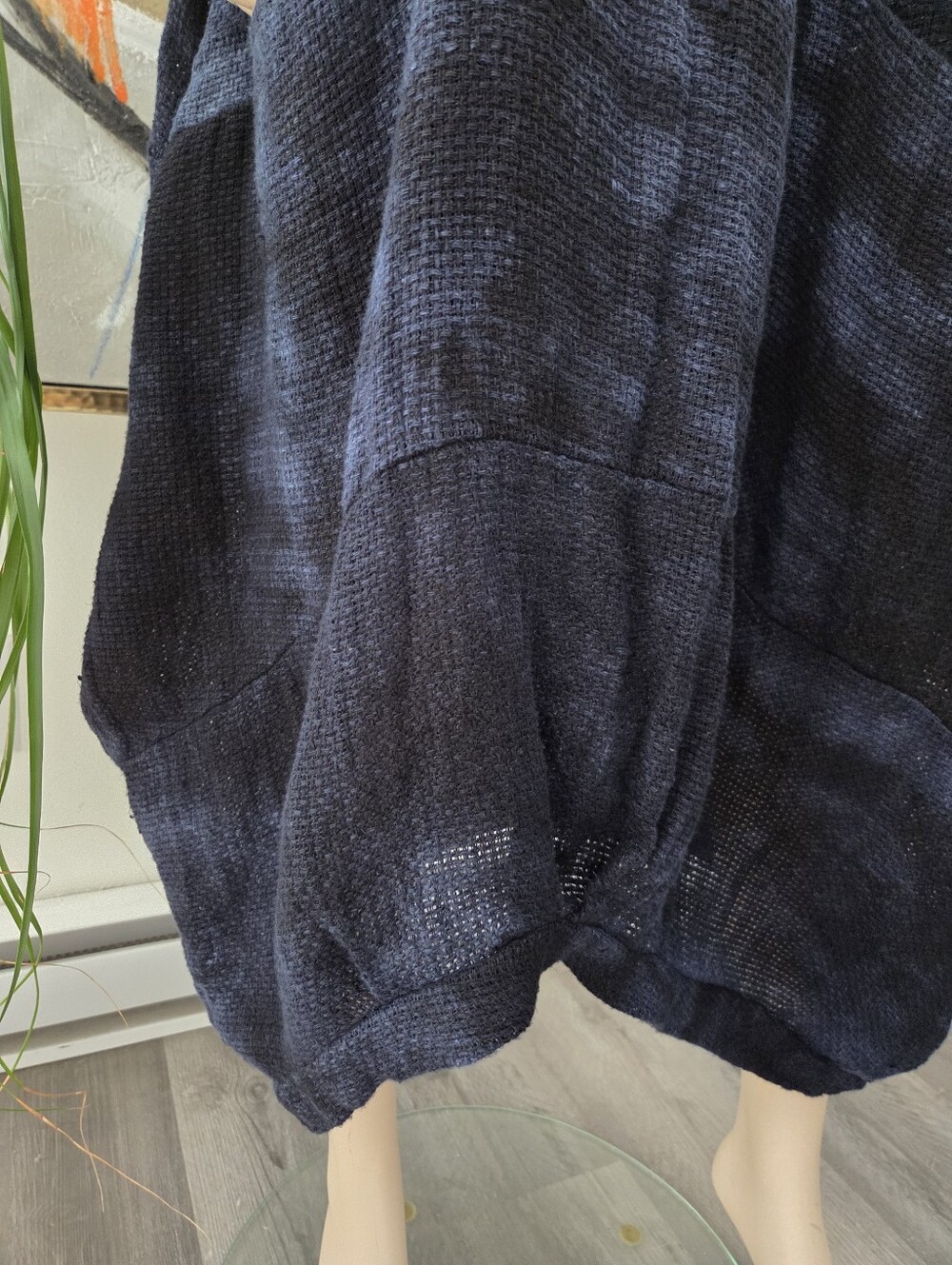 LUUKAA | Avant-Garde Linen-Cotton Blend Balloon Midi Skirt - Picture 8 of 8